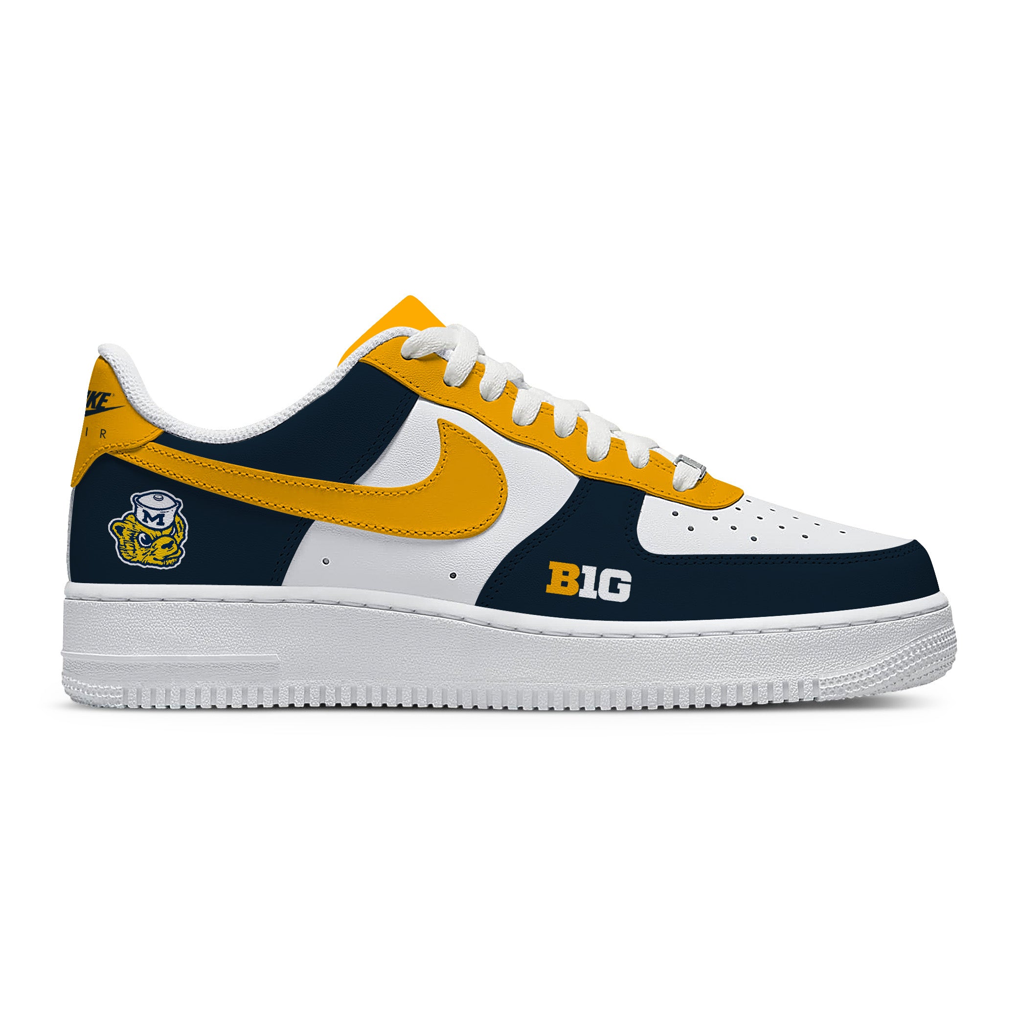 Custom Printed Michigan College Sneakers For Women and Men